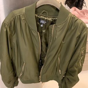 green bomber jacket